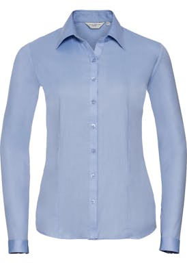 Russell Long Sleeve Tailored Herringbone Shirt Dames