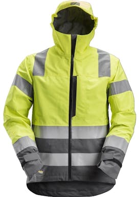 Snickers Workwear 1330 AllroundWork, High-Vis Waterproof Shell Jack Klasse 3