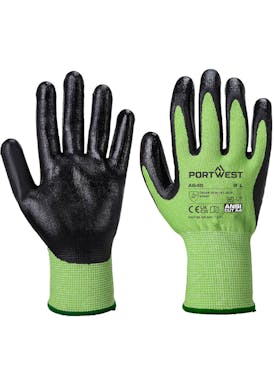 Portwest Green Cut Glove - Nitrile Foam