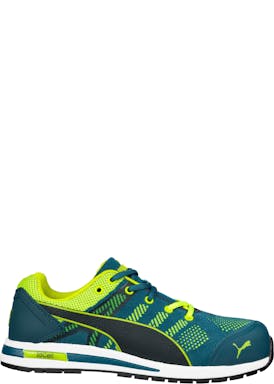 Puma Elevate Knit  S1P Werkschoen Blauw/Groen