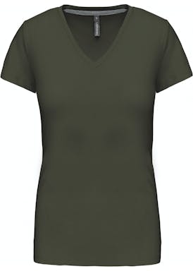 Kariban Dames T-Shirt V-Hals Korte Mouwen