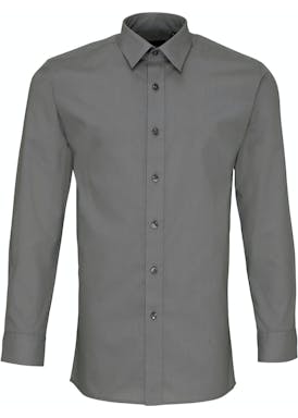 Premier Men´s Long Sleeve Fitted Poplin Shirt