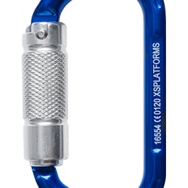 AllRisk Triple Lock Karabiner Blue Aluminum