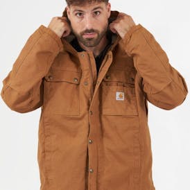Carhartt Relaxed Fit Washed Duck Sherpa-Lined Utility Jacket