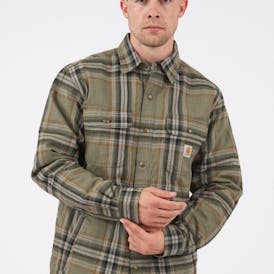Carhartt TJ4452 M Relaxed Fit Heavyweight Flannel Sherpa-Lined Shirt Jac