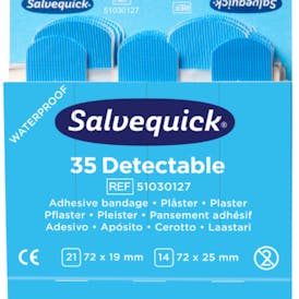 Cederroth Salvequick Blue Detectable Pleisters 35 stuks