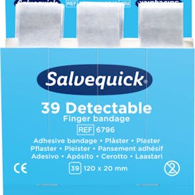 Cederroth Salvequick Blue Detectable Vingerverband