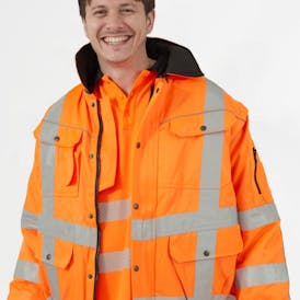 Hydrowear Aberdeen hoge zichtbaarheids werkjas oranje