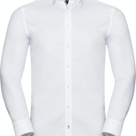 Russell Men´s Long Sleeve Tailored Contrast Herringbone Shirt 