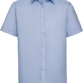 Russell Short Sleeve Tailored Herringbone Shirt Heren
