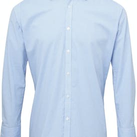 Premier Men´s Microcheck (Gingham) Long Sleeve Cotton Shirt