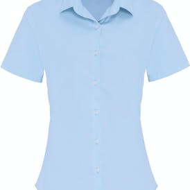 Premier Women´s Stretch Fit Poplin Short Sleeve Cotton Shirt